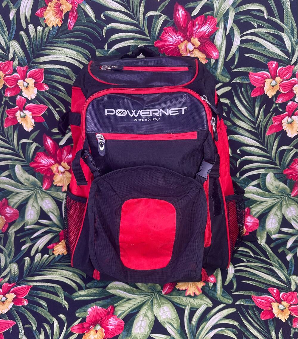Powernet Basket Red and Black Large Sports Backpack